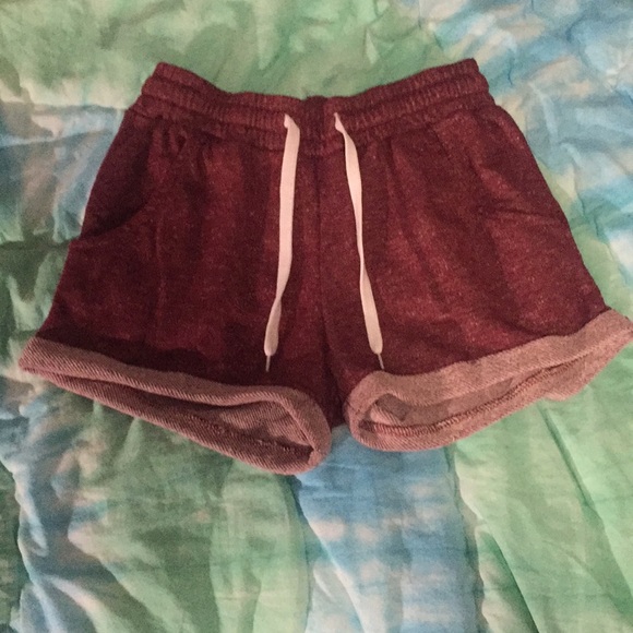 Roma Concept Pants - Red terry sleep shorts